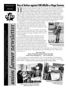 Union Farmer Newsletter – April 2013