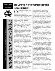 Union Farmer Newsletter – May – June 2013