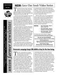Union Farmer Newsletter: May 2014