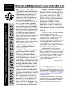 Union Farmer Newsletter: September 2014