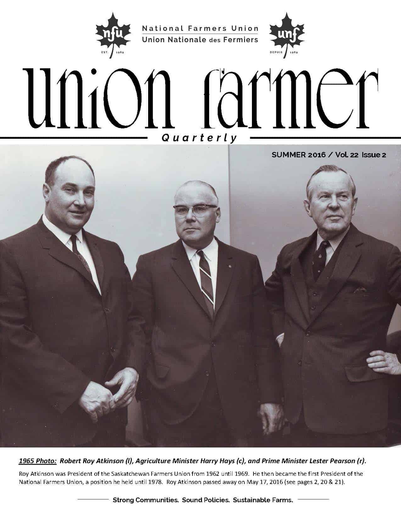 Union Farmer Quarterly: Summer 2016