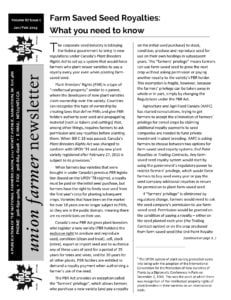 Union Farmer Newsletter: January – February 2019