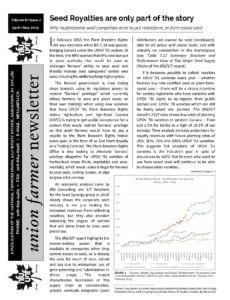 Union Farmer Newsletter: April – May 2019