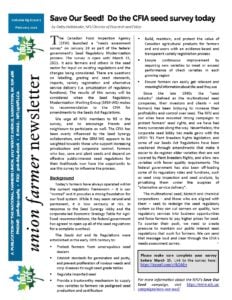 Lettre d’information de l’Union Fermière : Février 2021