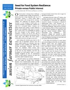 Union Farmer Newsletter: April 2021