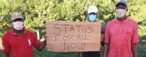 NFU calls for full and permanent status for all migrants!