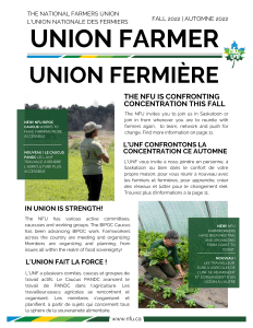 Union Farmer: Fall 2022 | Union Fermière : Automne 2022