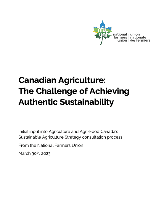 Canadian Agriculture: The Challenge of Achieving Authentic Sustainability