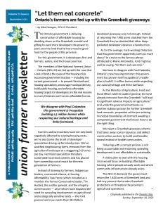 Union Farmer Newsletter: September 2023