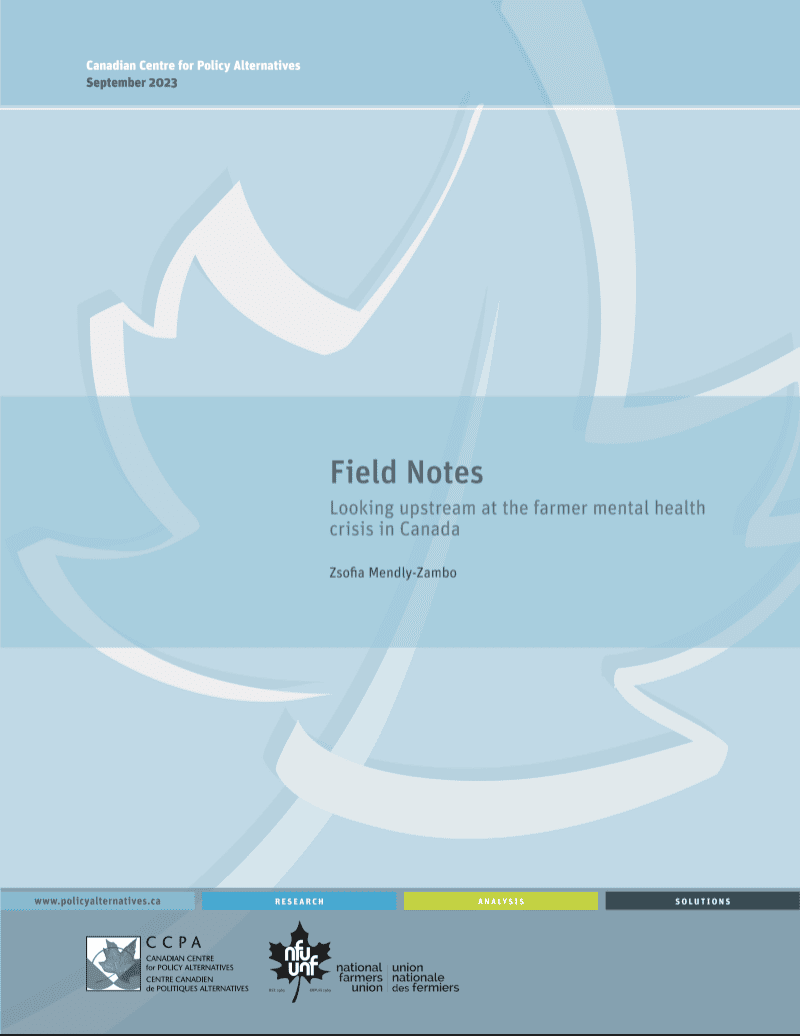 Notes de terrain : Looking Upstream at the Farmer Mental Health Crisis in Canada | October 2023