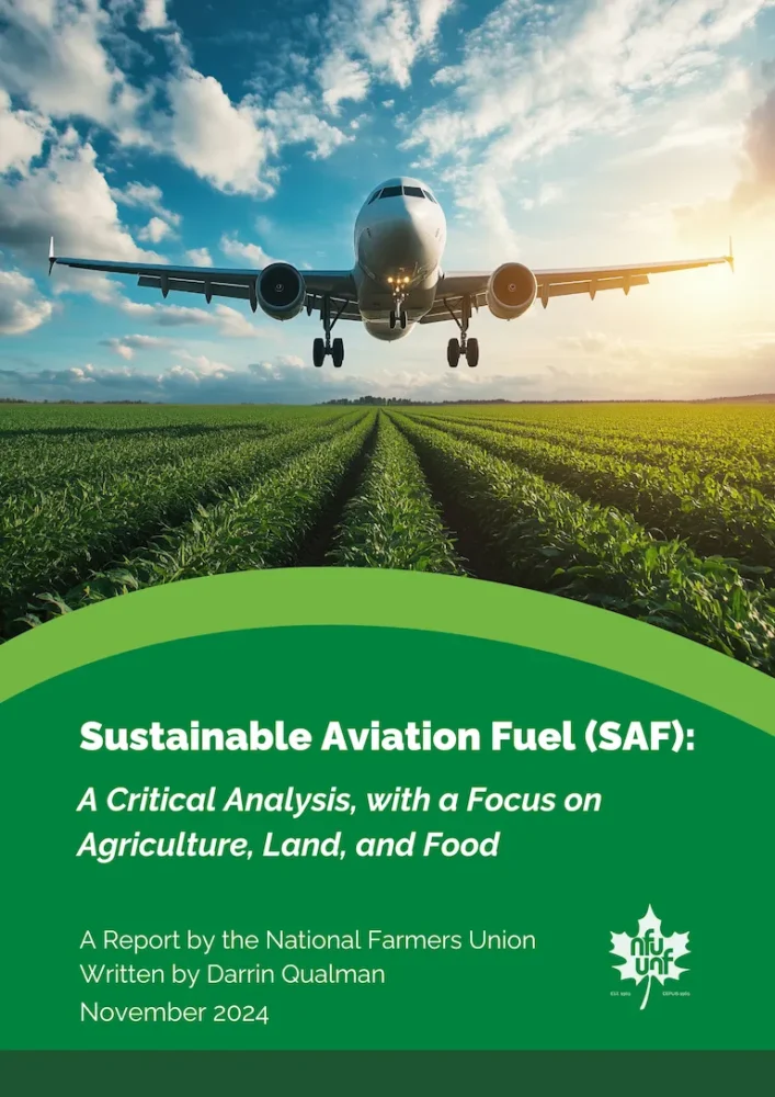 Couverture du rapport sur le carburant aviation durable (SAP)