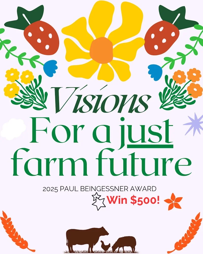 Visions for a just farm future - Paul Beingessner 2025 Award