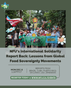 NFU’s International Solidarity Report Back: Lessons from Global Food Sovereignty Movements